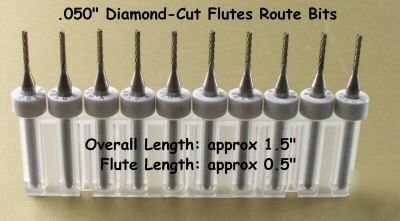 50 carbide router bits__ endmill__ route cnc______.050