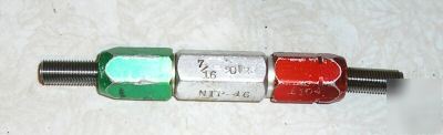 7/16-20 nf 2BTHREAD gage plug go/not go .4375 dia