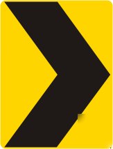 Chevron alignment warning sign hazard sign 18