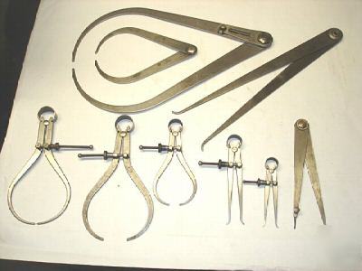 Large lot of machinist calipers