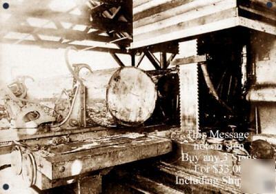  logging forestry close-up mill metal photo sign