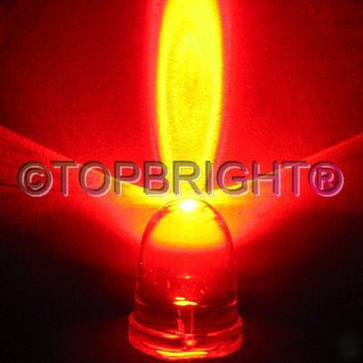 100 pcs megabright red led 10MM 70000 mcd free/r