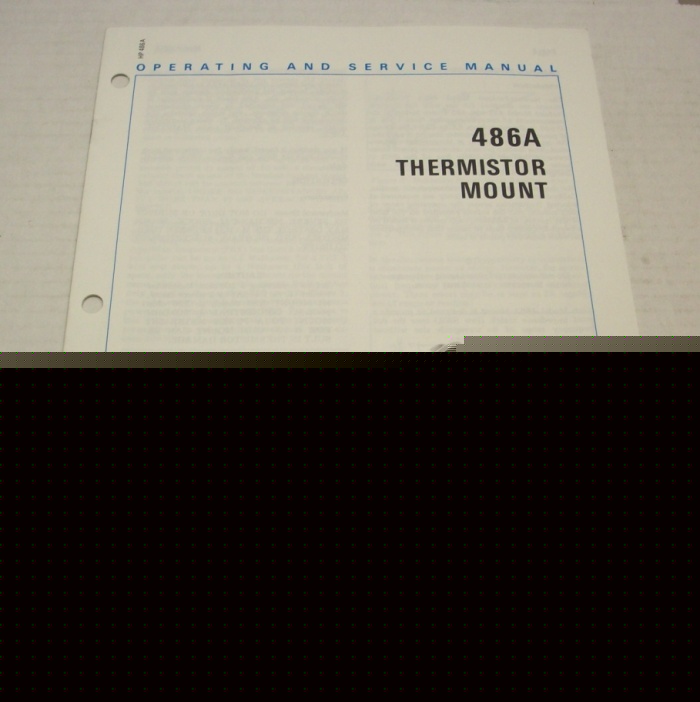 Hp 486A thermistor mount operating and service manual