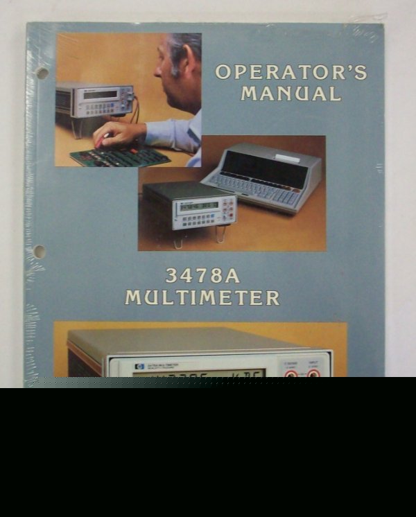 Hp / agilent 3478A operating manual - $5 shipping 