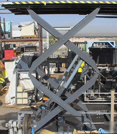 Instant freight elevator--double scissors lift to 132
