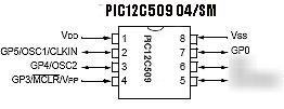 Microchip PIC12C509-04/sm 8 bit cmos microcontroller 