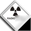 Radioactive white sign-adh.vinyl-100X100MM(ha-030-ab)