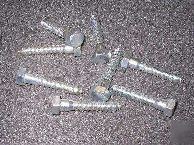 100 lag screws - zinc plated size: - 1/4 x 1-1/2