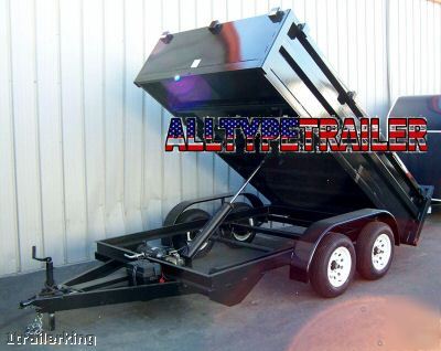 2008 enclosed box utility cargo landscape dump trailer