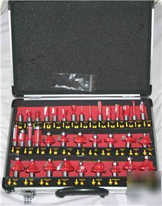 35 piece router bit set in aluminium case