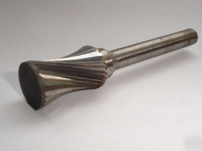 Carbide burr - 6MM shank - tapered cylinder - 