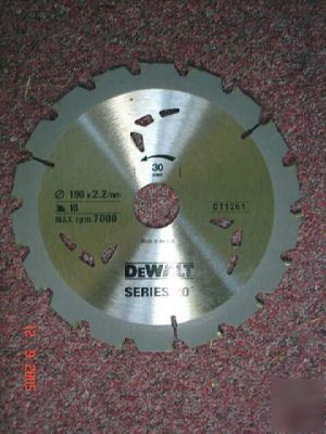 Dewalt nailcutting saw blade 190MM x 30 16MMX 18TCT