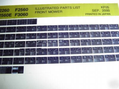 Kubota F2260-F3060 front mower parts catalog microfiche