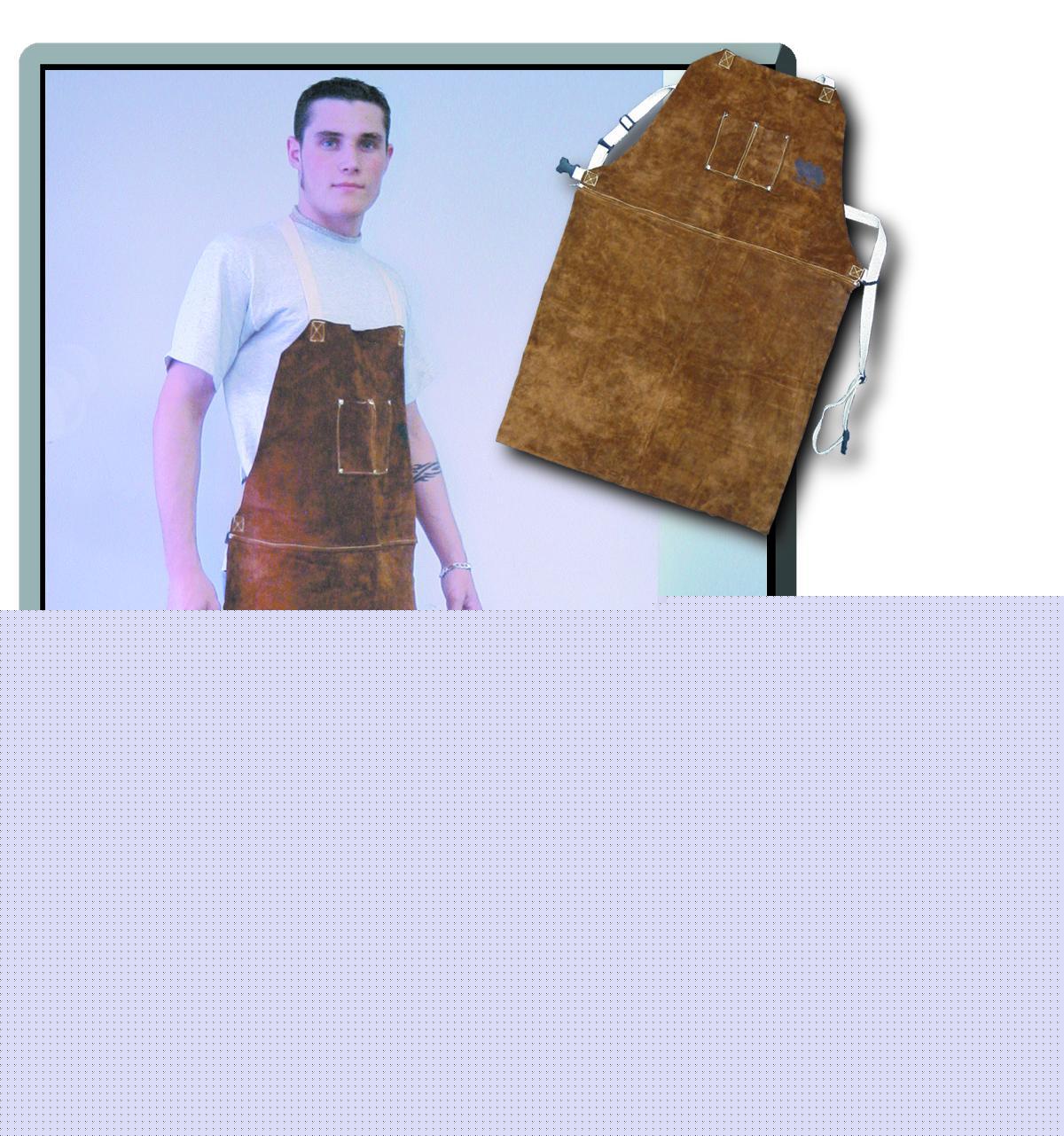 Leather welding bib apron - 24 in. x 42 in.