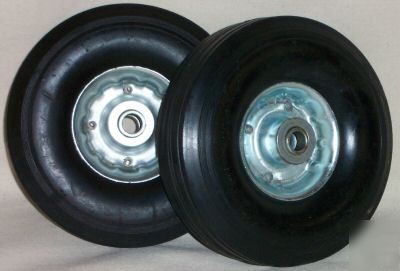 Solid rubber wheels with bearings, 8