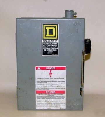 Square d D321N 30 amp 240 vac / v~ 3 phase breaker box