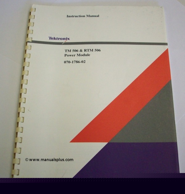 Tek tm 506 power module operating and service manual