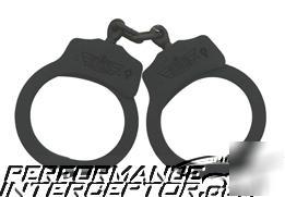 Uzi black steel handcuffs for police security sheriff a