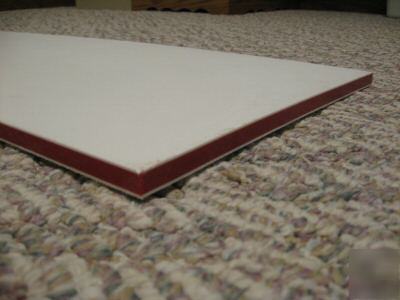 White red white plastic colorcor sheet 1/2 x 11