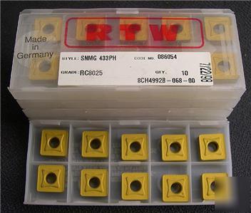 10 rtw snmg 433 ph RC8025 carbide turning inserts 