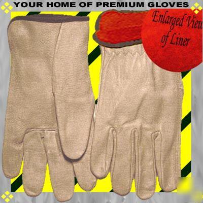 3P lg insulated premium pigskin driver glove garden go