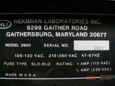 Hekimian laboratories 3901 communication test system