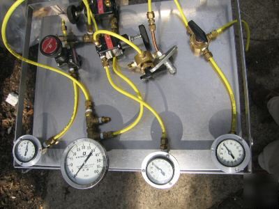 3 fairchild pneumatic pressure regulators &4 gages plus