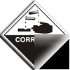 Corrosive sign-adh.vinyl-230X230MM(ha-027-ag)