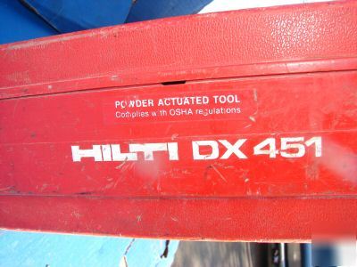 Hilti DX451 powder actuated nailer case loaded tools