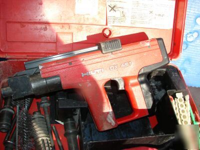 Hilti DX451 powder actuated nailer case loaded tools