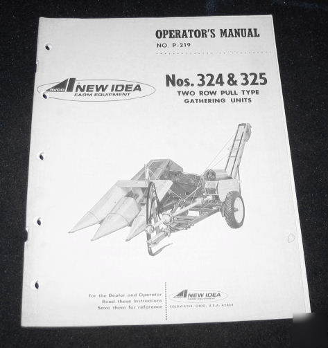 New idea no 324 325 two row pull type gathering units