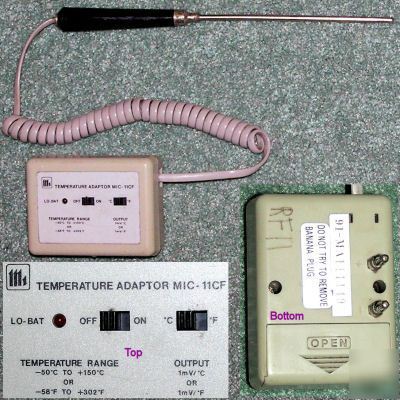 Temperature probe 1 mv = 1 degree f or c ~fluke 80TK 