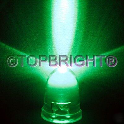 50 pcs mega bright green led 10MM 70,000 mcd f/r