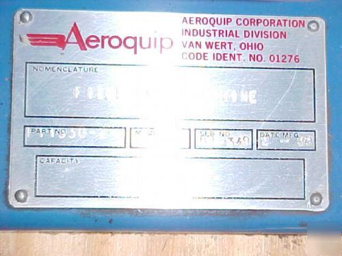 Aeroquip model ft 1330 hydraulic hose crimper 