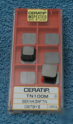 Ceratip SEKN43 aftn TN100M ceramet milling inserts