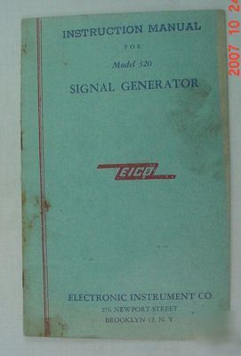 Eico model 320 signal generator instruction manual