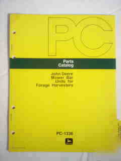 John deere mower bar forage harvester parts catalog