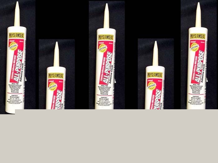 Lot of 5 polyseamseal all-purpose almond adhesive caulk