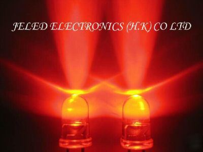 New 80X 5MM super bright red led lamp 15,000MCD f/ship