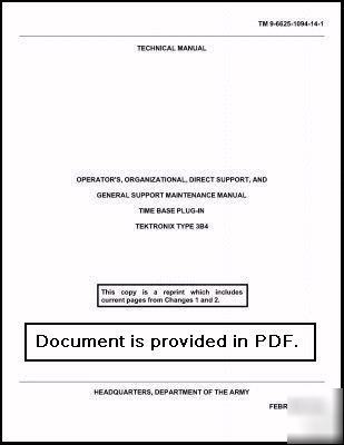 Tek tektronix 3B4 time base plug-in unit manual