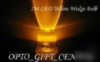 100PCS 194/168 led T10 yellow bullet shape light 12V