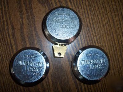 3 american series 2000 padlock locks keyed same lock