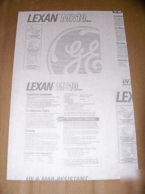 1/8 MR10 lexan polycarbonate 48 x 16 racecar glass