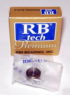 (10) R2ZZ premium grade ball bearings, 1/8