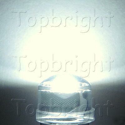 20PC 0.5W strawhat 8MM 140Â° highpower white led 110KMCD