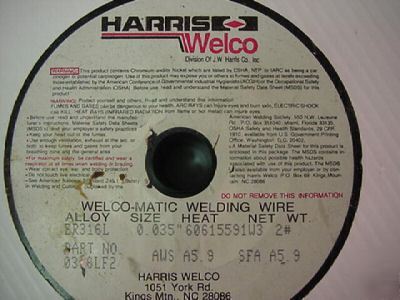 Harris welco ER316L 0316LF2 welding wire