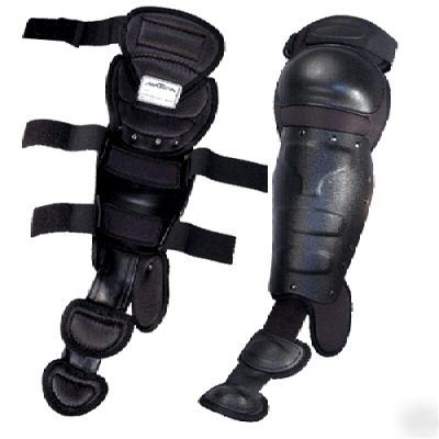 Hatch centurion protective hard shell black shin guards