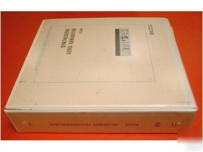 Hp 3335A synthesizer/level generator op/svc manual