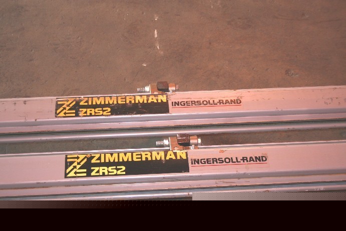 Ingersoll rand ZRS2 steel & hoist rails #6267-68 wh