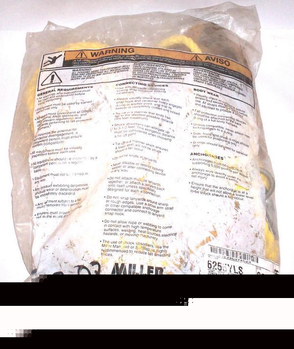 New miller safety rope yoke tagline 25 ft wristlets